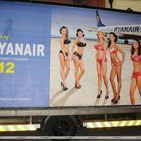 Ryanair boss Michael O Leary strip off at the launch of Ryanair 2012 calendar